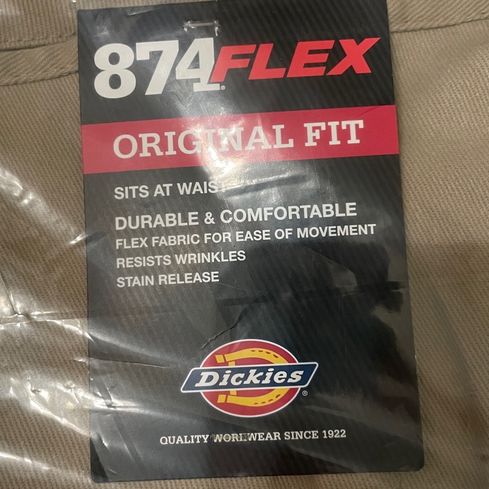 Dickies  46”X 32” 874 Flex Original Fit Work Pants - Khaki Desert Sand - Picture 2 of 11